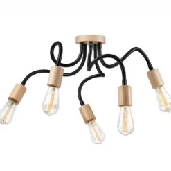 Flexible Deckenleuchte KASSIDY Schwarz Wohnzimmer