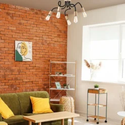 Flexible Deckenleuchte KASSIDY Schwarz Wohnzimmer