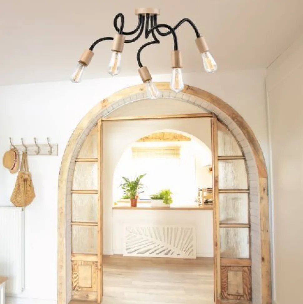 Flexible Deckenleuchte KASSIDY Schwarz Wohnzimmer