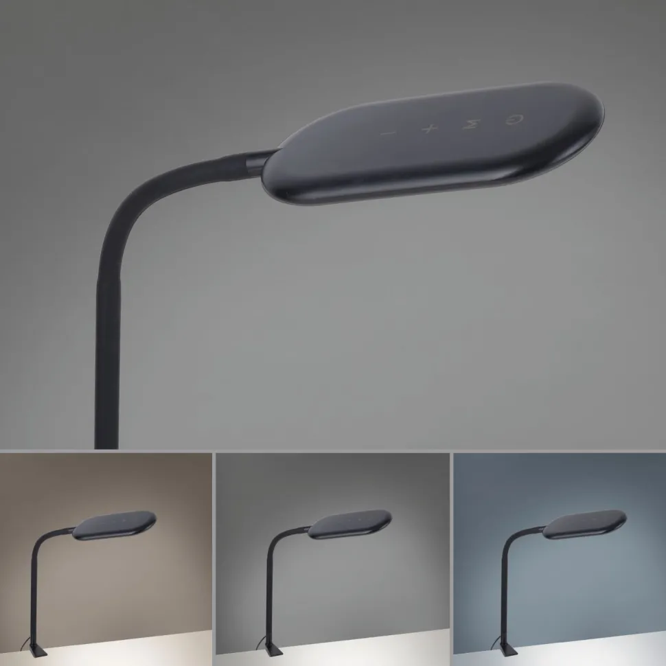 Flexible LED Klemmleuchte Schwarz 3000-6000 K dimmbar