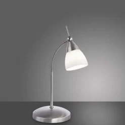 Flexible LED Tischlampe in Stahl Glas 3000 K dimmbar