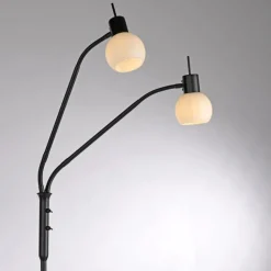 Flexible Stehleuchte Glas Metall 170 cm inkl E14 3000 K