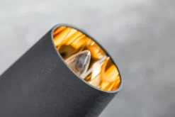 Flexible Stehleuchte Stoff Schwarz Gold 178 cm elegant