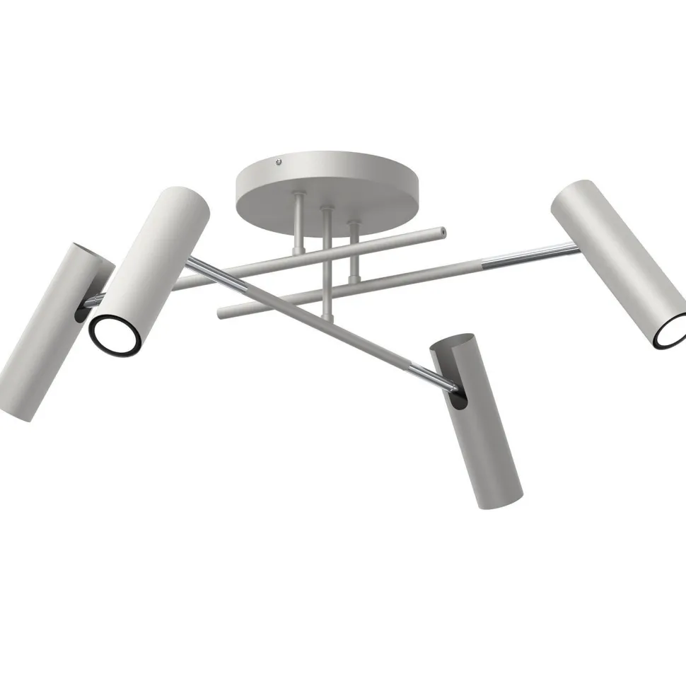 Flexibler Deckenspot Grau Chrom GU10 H:24 cm stilvoll