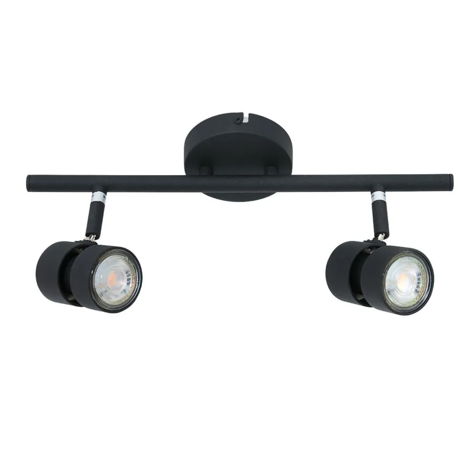 Flexibler Deckenspot Schwarz inkl. GU10 zielgerichtet