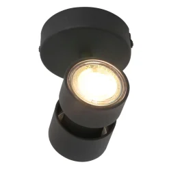 Flexibler Deckenspot Schwarz inkl. GU10 akzentuiert