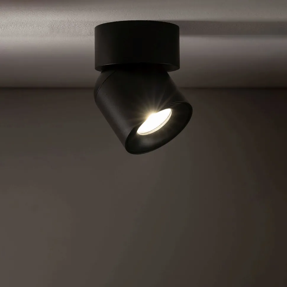 Flexibler Deckenstrahler Schwarz GU10 B:9,4 cm klein