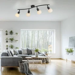 Flexibler Deckenstrahler Glas Metall inkl E14 3000 K