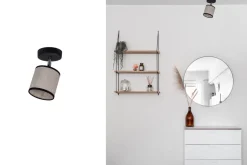 Flexibler Deckenstrahler blendarm Stoff E14 B:10 cm