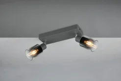 Flexibler Deckenstrahler Rauchglas Metall E14 T:27,5 cm