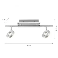 Flexibler LED Deckenspot in Aluminium IP44 L:50,5 cm
