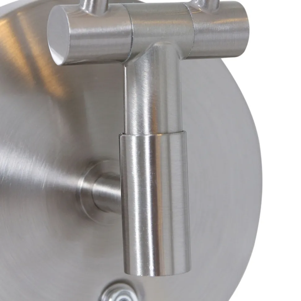 Flexibler LED Wandstrahler in Stahl mit Stecker dimmbar