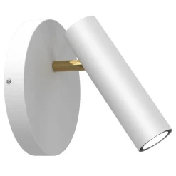 Flexibler Wandspot Weiß Gold GU10 H:19,5 cm stilvoll