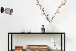 Flexibler Wandstrahler blendarm Stoff E14 H:16 cm klein