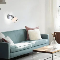 Flexibler Wandstrahler Chrom Metall E14 blendarm