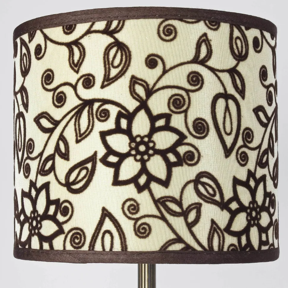 Florale Tischleuchte E14 Abat Weiß