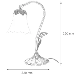 Florale Tischleuchte Tischlampe E14