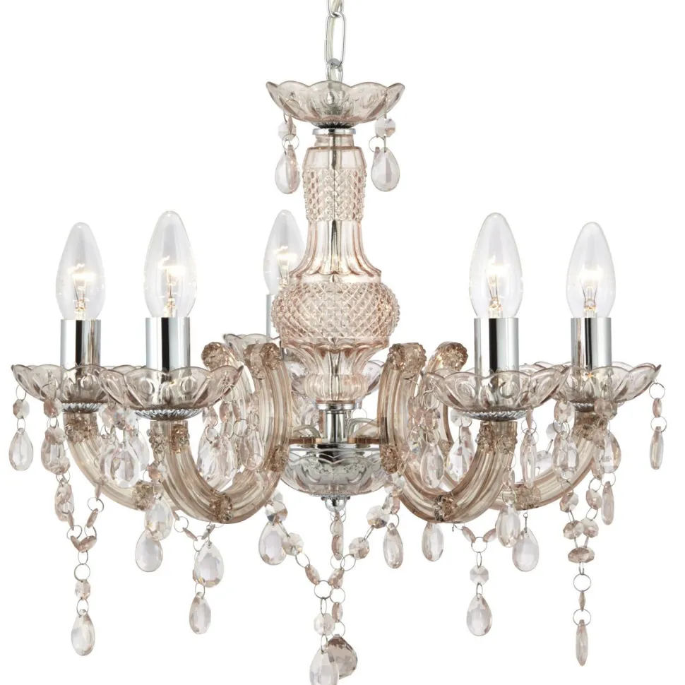 Funkelnder Kronleuchter Glas Kristall Ø 48 cm 5x E14