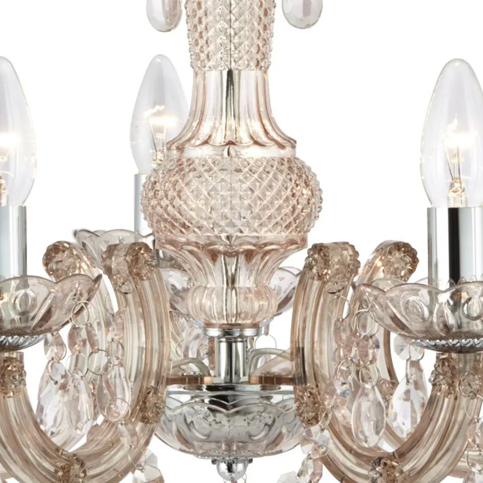 Funkelnder Kronleuchter Glas Kristall Ø 48 cm 5x E14