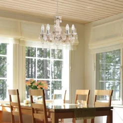 Funkelnder Kronleuchter Glas Kristall Ø 48 cm 5x E14