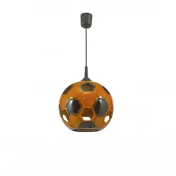 Fussballleuchte Pendel orange schwarz