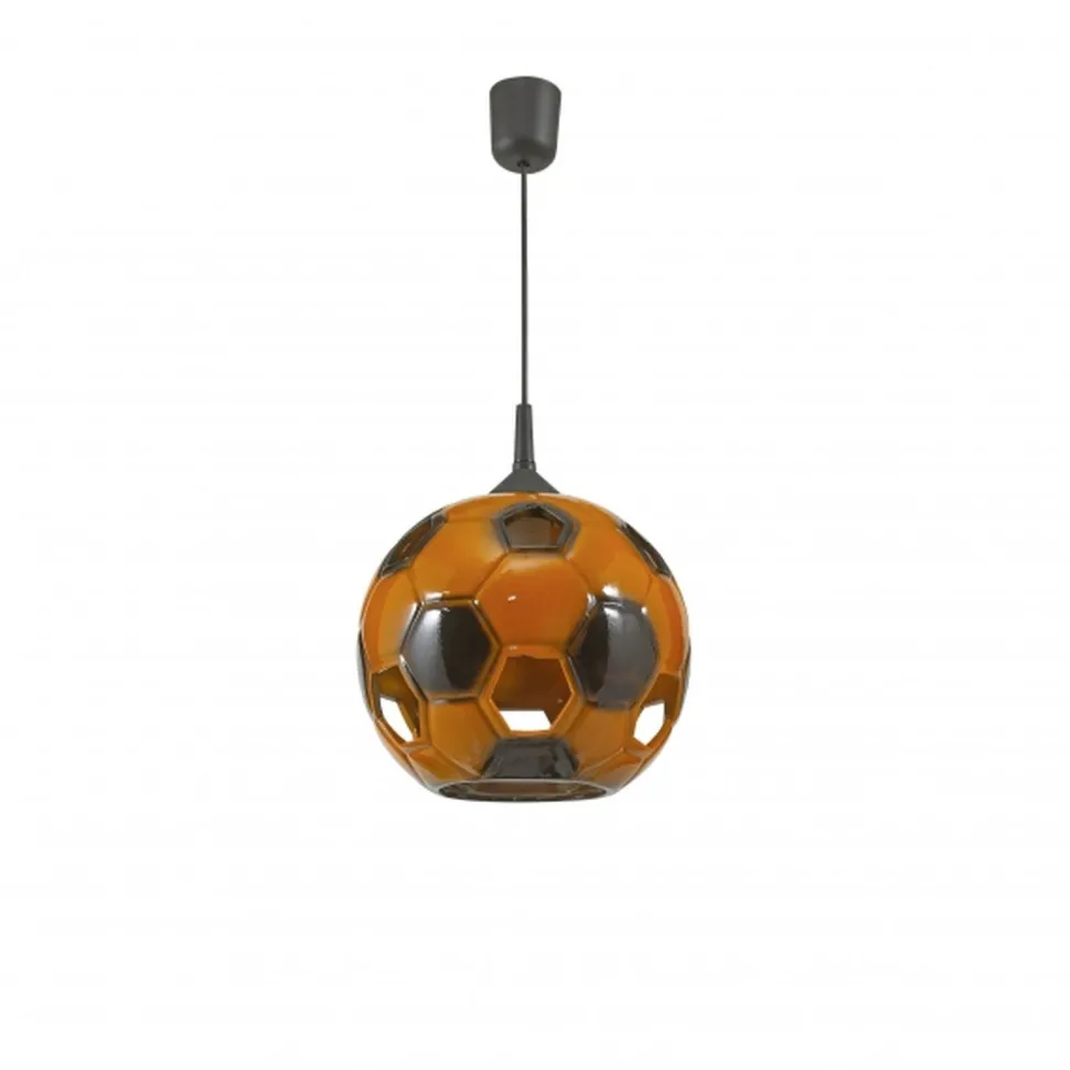 Fussballleuchte Pendel orange schwarz