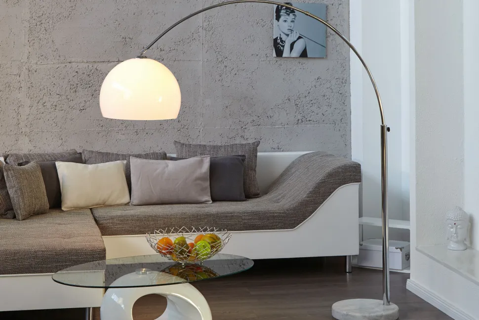 Gebogene Standlampe Retro 175cm