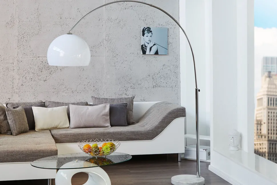 Gebogene Standlampe Retro 175cm