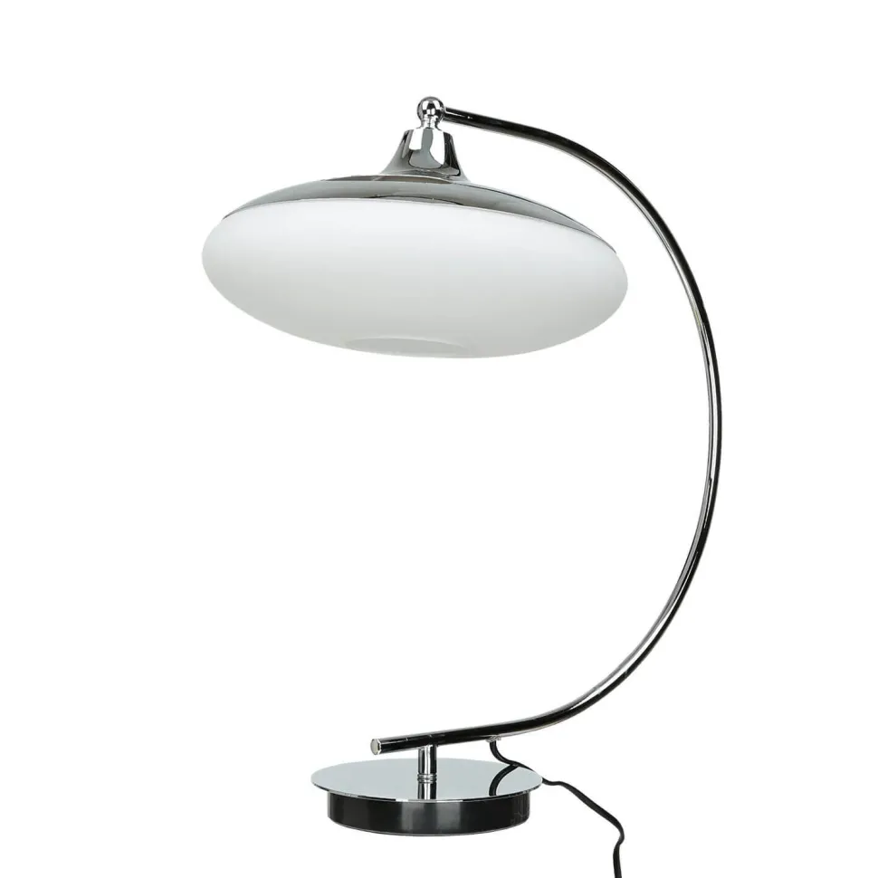 Gebogene Tischleuchte Bauhaus rund 45cm