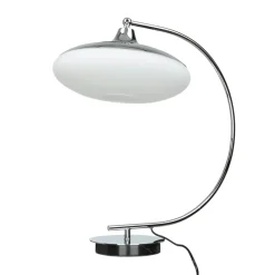 Gebogene Tischleuchte Bauhaus rund 45cm