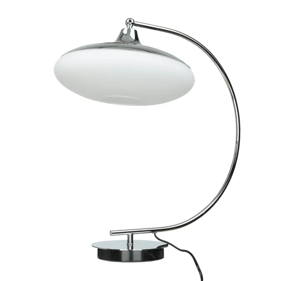 Gebogene Tischleuchte Bauhaus rund 45cm