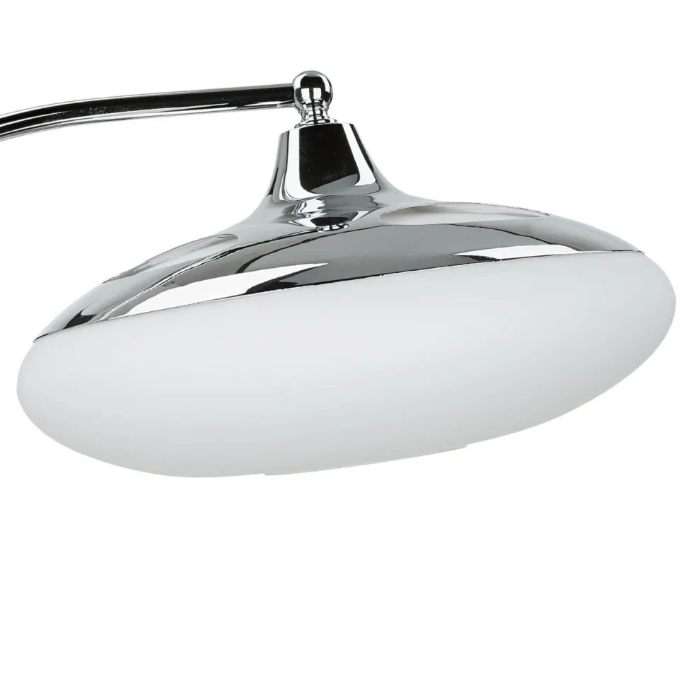 Gebogene Tischleuchte Bauhaus rund 45cm