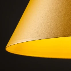 Gelbe Hängelampe Metall E27 Ø 25 cm H: max. 160 cm verstellbar