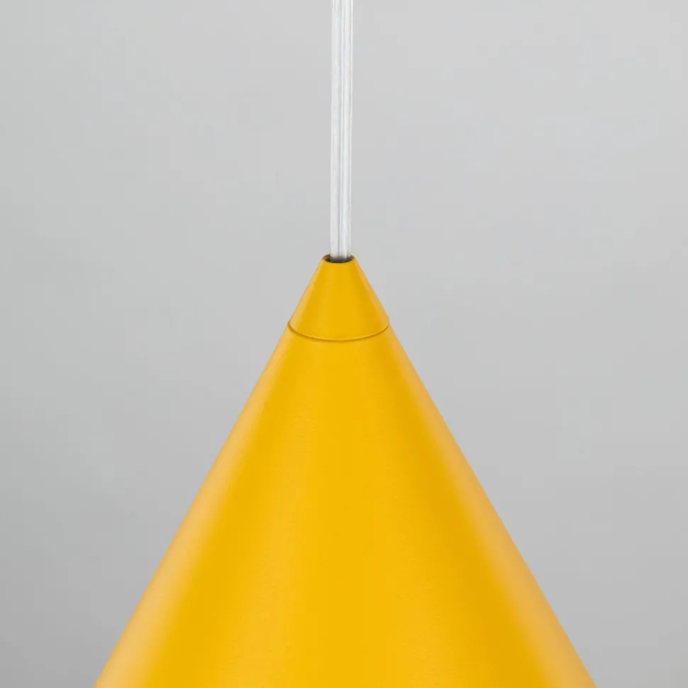 Gelbe Hängelampe Metall E27 Ø 25 cm H: max. 160 cm verstellbar