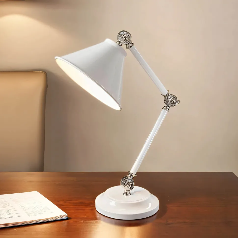 Gelenk Schreibtischlampe Industrie Design Weiß