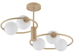 Gemütliche Deckenlampe Glas Kugel Metall L:70 cm G9