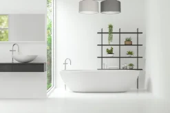 Gemütliche Deckenlampe Stoff Grau Graphit E27 L:70 cm