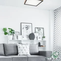 Gemütliche Deckenleuchte Pinie Glas B:48 cm E27 4-flmg