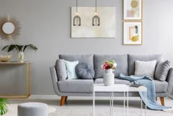 Gemütliche Hängelampe Champagner Metall Holz E27 46 cm