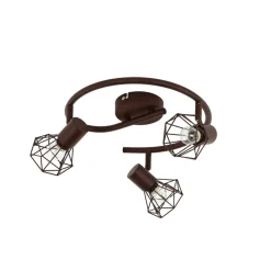 Geometrischer Spot Metall Retro in Rostbraun MIA