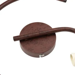 Geometrischer Spot Metall Retro in Rostbraun MIA