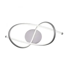 Geschwungene LED Deckenlampe in Stahl 3000 K warmweiß