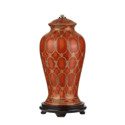 Gestell für Tischleuchte Keramik in Terracotta 40cm E27
