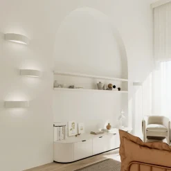 Gipslampe Weiß Bemalbar elegantes Licht E27 ORION