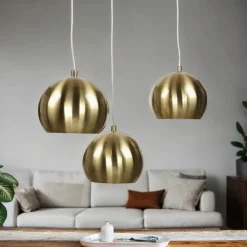 Glanzvolle Hängelampe MIRRI Gold Retro Esstisch