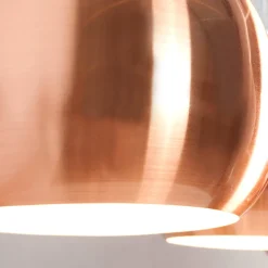 Glänzende Hängeleuchte Retro lang E27 Kupfer Optik