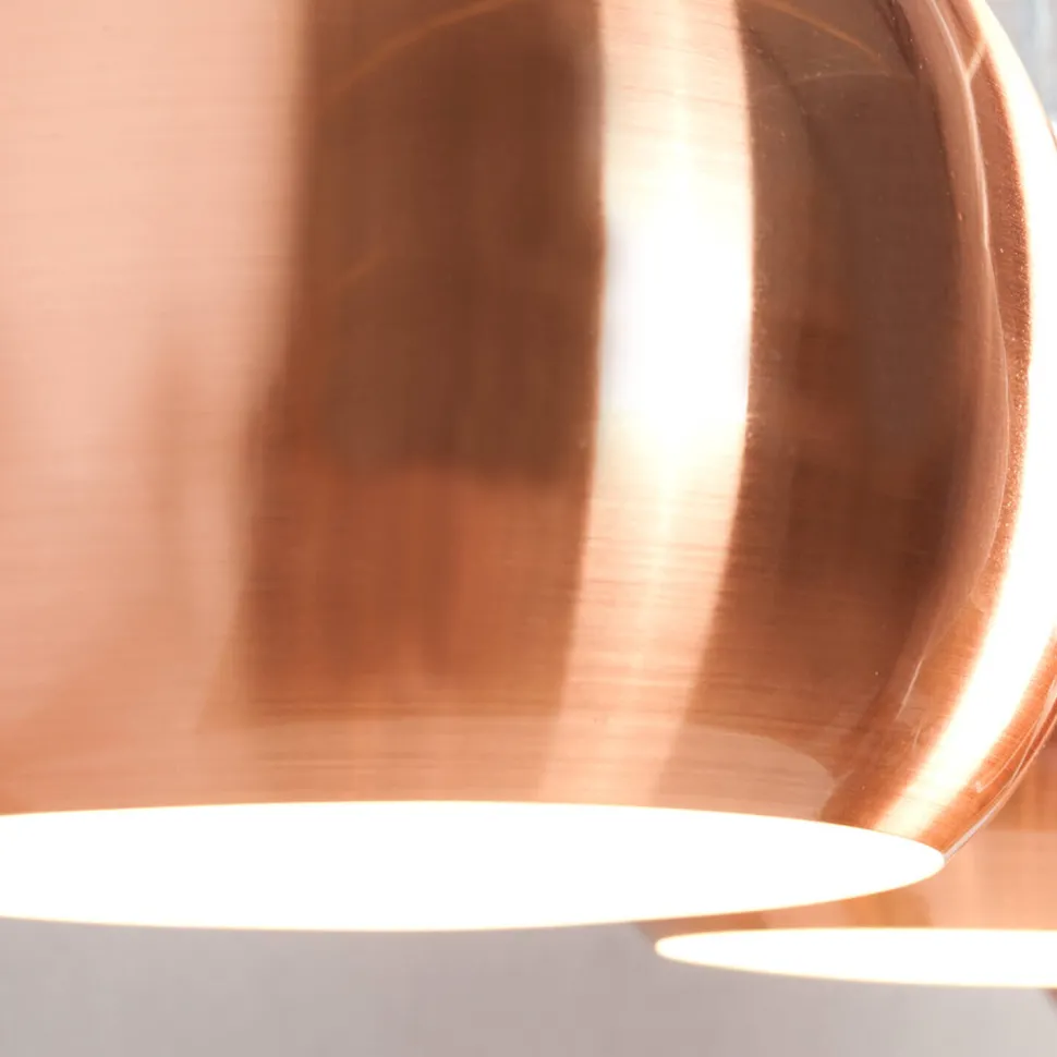 Glänzende Hängeleuchte Retro lang E27 Kupfer Optik