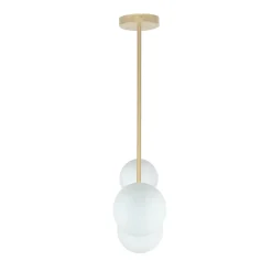 Gold Deckenlampe Metall Glas satiniert G9 5-flammig