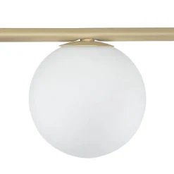 Gold Deckenlampe Metall Glas satiniert G9 5-flammig