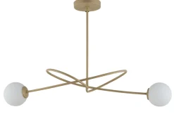 Goldene Deckenleuchte Modern Metall Glas G9 blendarm